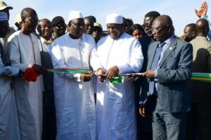 President Macky Sall of Senegal, And Adama Barrow of Gambia at the joint commissioning of the Senegambia Bridge